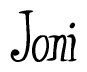 The image is a stylized text or script that reads 'Joni' in a cursive or calligraphic font.