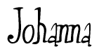 The image is of the word Johanna stylized in a cursive script.