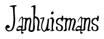The image contains the word 'Janhuismans' written in a cursive, stylized font.
