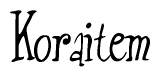 The image contains the word 'Koraitem' written in a cursive, stylized font.