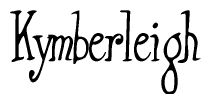 The image is a stylized text or script that reads 'Kymberleigh' in a cursive or calligraphic font.