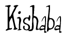 The image is a stylized text or script that reads 'Kishaba' in a cursive or calligraphic font.