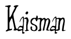 The image is a stylized text or script that reads 'Kaisman' in a cursive or calligraphic font.