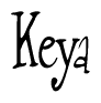 The image is of the word Keya stylized in a cursive script.