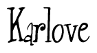 Cursive Script 'Karlove' Text