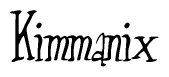 The image is a stylized text or script that reads 'Kimmanix' in a cursive or calligraphic font.