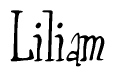 The image contains the word 'Liliam' written in a cursive, stylized font.