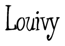 The image is a stylized text or script that reads 'Louivy' in a cursive or calligraphic font.