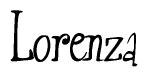 The image is of the word Lorenza stylized in a cursive script.