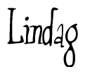 The image is of the word Lindag stylized in a cursive script.