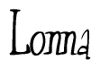 The image contains the word 'Lonna' written in a cursive, stylized font.