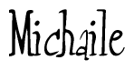 The image is a stylized text or script that reads 'Michaile' in a cursive or calligraphic font.