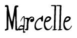 The image contains the word 'Marcelle' written in a cursive, stylized font.