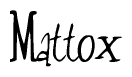The image is of the word Mattox stylized in a cursive script.