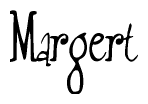 The image is of the word Margert stylized in a cursive script.