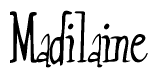 The image is of the word Madilaine stylized in a cursive script.