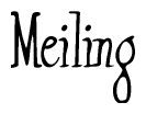 The image is a stylized text or script that reads 'Meiling' in a cursive or calligraphic font.
