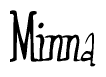 The image is a stylized text or script that reads 'Minna' in a cursive or calligraphic font.