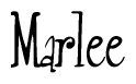The image contains the word 'Marlee' written in a cursive, stylized font.