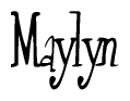 The image is of the word Maylyn stylized in a cursive script.