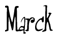 The image contains the word 'Marck' written in a cursive, stylized font.