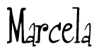 The image contains the word 'Marcela' written in a cursive, stylized font.