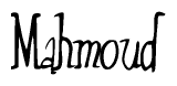 The image is of the word Mahmoud stylized in a cursive script.