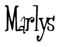The image contains the word 'Marlys' written in a cursive, stylized font.