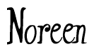 The image is a stylized text or script that reads 'Noreen' in a cursive or calligraphic font.