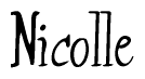 The image contains the word 'Nicolle' written in a cursive, stylized font.