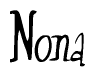 The image is of the word Nona stylized in a cursive script.