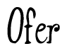 The image contains the word 'Ofer' written in a cursive, stylized font.