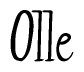 The image contains the word 'Olle' written in a cursive, stylized font.