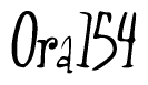 The image is of the word Ora154 stylized in a cursive script.