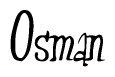 The image is a stylized text or script that reads 'Osman' in a cursive or calligraphic font.