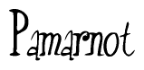 The image is of the word Pamarnot stylized in a cursive script.