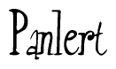 The image is a stylized text or script that reads 'Panlert' in a cursive or calligraphic font.