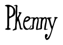The image contains the word 'Pkenny' written in a cursive, stylized font.