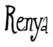The image is of the word Renya stylized in a cursive script.