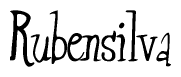 The image contains the word 'Rubensilva' written in a cursive, stylized font.