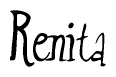 The image is of the word Renita stylized in a cursive script.