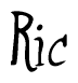 The image is a stylized text or script that reads 'Ric' in a cursive or calligraphic font.