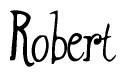 The image contains the word 'Robert' written in a cursive, stylized font.