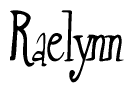 The image contains the word 'Raelynn' written in a cursive, stylized font.