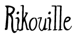 The image contains the word 'Rikouille' written in a cursive, stylized font.
