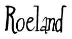 The image contains the word 'Roeland' written in a cursive, stylized font.