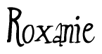 The image is a stylized text or script that reads 'Roxanie' in a cursive or calligraphic font.
