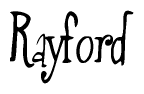 The image is of the word Rayford stylized in a cursive script.