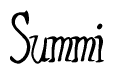 The image is of the word Summi stylized in a cursive script.