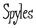 The image is a stylized text or script that reads 'Spyles' in a cursive or calligraphic font.